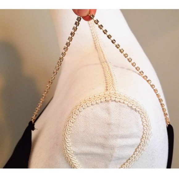 F21 Black, Asymmetrical, Rhinestone-Strap Dress - Picture 8 of 8